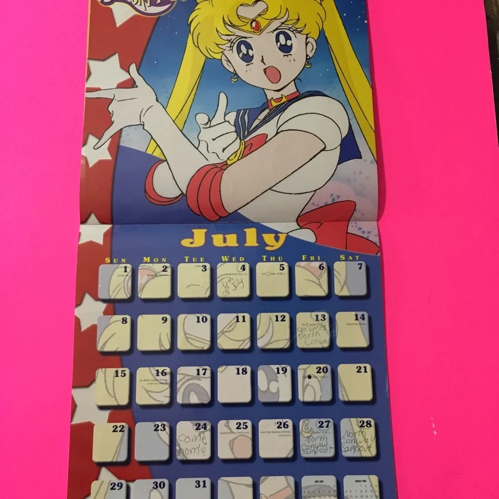 Sailor Moon Calendar 2001 Great Condition
